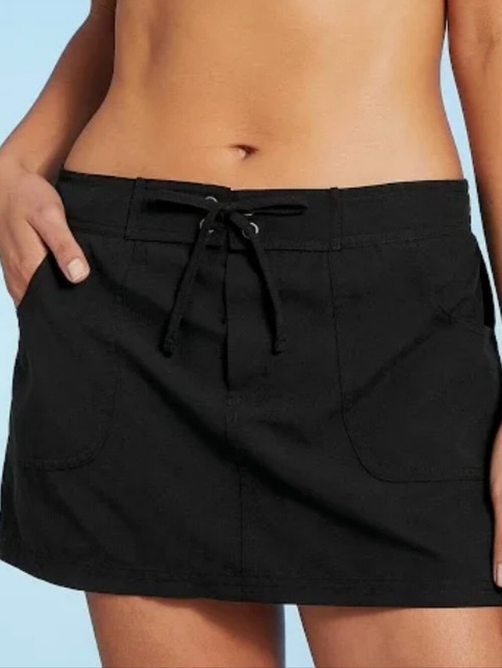 Nwt Kona Sol Black Swimskirt With Pockets
